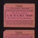 Railway tickets (3) - "L.M. & S. Rly train" - special ticket nos: 79568 79569 79573; 5384