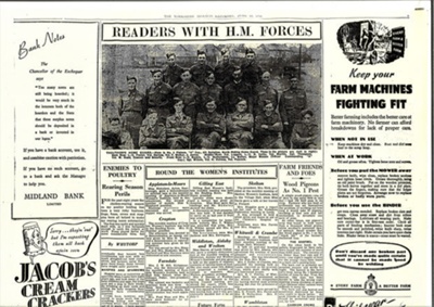 Copied newspaper - Yorkshire Herald Saturday 10th June 1944 - stories about tholthorpe Home Guard and pre-fabs; 10/06/1944; 25634