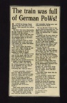 Press cutting - "The train was full of German P.O.W.'s" - from "City at war" - Hull Daily Mail - September 1989; 1/09/1989; 9628