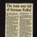 Press cutting - "The train was full of German P.O.W.'s" - from "City at war" - Hull Daily Mail - September 1989; 1/09/1989; 9628