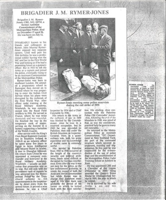 Obituary - Brigadier John Rymer-Jones; 37205