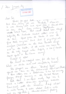 Correspondence re: "Tug" Wilson & his escape from P.O.W. camp near Lamsdorf - involvement of traitor & Polish underground; 36218 Correspondence re: "Tug" Wilson & his escape from P.O.W. camp near Lamsdorf - involvement of traitor & Polish underground; 36218