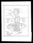 Cartoon caricature - J.C. Mather - Royal Navy - "Bunts" - (bunting tosser or semaphore signaller); 3145