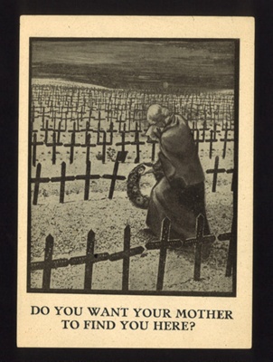 German propaganda leaflet - "Do you want your mother to find you here ?" / "In the name of democracy"; 5090