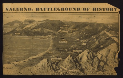 Newspaper cutting- 'Salerno: battleground of history' undated ; 79135 Newspaper cutting- 'Salerno: battleground of history' undated ; 79135