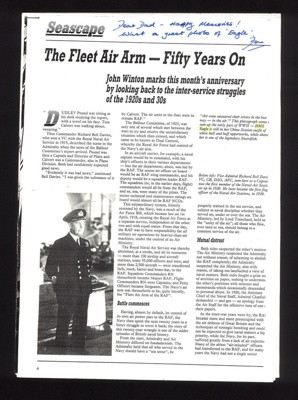 Magazine articles - Royal Navy Fleet Air Arm - Carrier photographs & history - "H.M.S. Glorious" - "H.M.S. Ark Royal" - "H.M.S. Illustrious" - "H.M.S. Furious" - "H.M.S. Eagle"; 2596