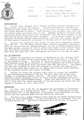 Typescript history of No: 77 Squadron R.A.F.; 37766