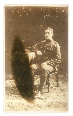 Copied photograph of Rueben Frost. Killed in action at St Quentin, 24/09/1918; 33068