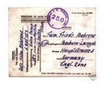 Copy (taken from internet) Prisoner of War post card sent by POW Behrens from POW camp 250- Eden Camp, 1946; 48970 Copy (taken from internet) Prisoner of War post card sent by POW Behrens from POW camp 250- Eden Camp, 1946; 48970