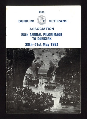 Programme - Dunkirk Veterans Association - 28th annual Pilgrimage to Dunkirk - 28/05/1983; 28/05/1983; 7655