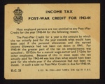 Leaflet - "Income tax post-war credit for 1943-44" - August 1946; 1/08/1946; 5527