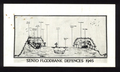Diagram - senio Floodbank defences - Italy - 1945; 1/01/1945; 9918