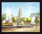 Christmas card - national savings stamps Christmas gift - Trafalgar square; 13167