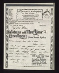 Forces Christmas aerogramme - from South Africa - 30/11/1944; 30/11/1944; 13363