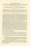 Information Leaflet - "Leaflet for men and women leaving the forces" - "Reinstatement in civil employment"; 38104 Information Leaflet - "Leaflet for men and women leaving the forces" - "Reinstatement in civil employment"; 38104