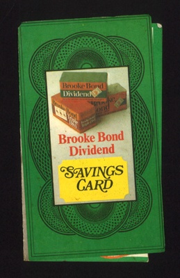 Savings card - "Brooke Bond dividend tea" - with stamps - 1960s; 6085