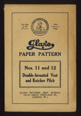 Dressmaking pattern - "Glaxo" paper pattern nos: 11 & 12 - double Brested vest & knicker pilch; 6104