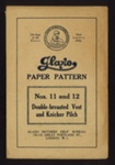 Dressmaking pattern - "Glaxo" paper pattern nos: 11 & 12 - double Brested vest & knicker pilch; 6104