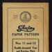 Dressmaking pattern - "Glaxo" paper pattern nos: 11 & 12 - double Brested vest & knicker pilch; 6104