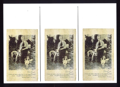3 Copies of a WWI postcard nurse Edith Cavell; 38722 3 Copies of a WWI postcard nurse Edith Cavell; 38722