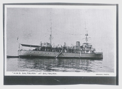 Photograph - "H.M.S. Saltburn" - hunt class minesweeping sloop - "Smoky Joe" - pennant no: n58; 33091