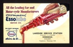 Advertisement - blotting paper - "Esso for happy motoring" - lakeside service station - Anglesey; 6031
