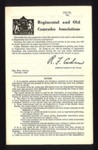 Leaflet- 'Regimental and Old Comrades Association' dated 02.1946 ; 78818