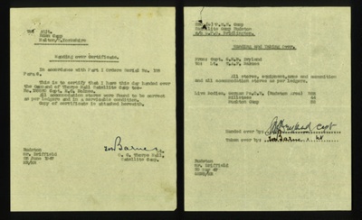 Administration letters (5) - relating to P.O.W.s & Mr Barnes involvement with Eden Camp - Rudston Camp - Thorpe Hall & Buckton Camps; 36224