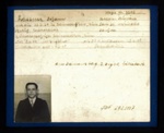 German P.O.W. record card - Johann Loissner - Rumanian - Dob 23/02/1920; 6615