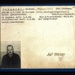 German P.O.W. record card - Michael Schuster - Rumanian - Dob 09/02/1908; 6628