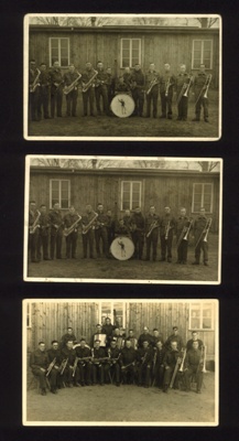 Photographs (3) - British P.O.W. camp band Stalag XXID (Posen) - Poland - 1941; 1/01/1941; 9758