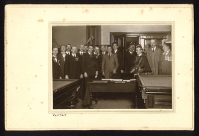 Black & white photograph- men in suits- Wrexham; 78870 Black & white photograph- men in suits- Wrexham; 78870