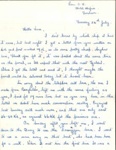 Manuscript letter - from Walter Woods in Torshavn - Norway - to his wife - dated only Tuesday 24th July; 36669 Manuscript letter - from Walter Woods in Torshavn - Norway - to his wife - dated only Tuesday 24th July; 36669