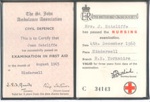 First Aid wallet (black) - with nine St. John & Red Cross Certificates for First Aid & Nursing - Mrs J. Sutcliffe - 1965-1971; 36836 First Aid wallet (black) - with nine St. John & Red Cross Certificates for First Aid & Nursing - Mrs J. Sutcliffe - 1965-1971; 36836