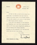 Letter- release from active duty dated 09.07.1946 to a 'G.V. Mark' ; 78805 Letter- release from active duty dated 09.07.1946 to a 'G.V. Mark' ; 78805