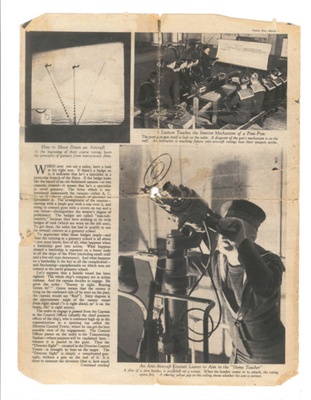 Magazine article - "Picture post" 14/03/1942 - Royal Navy gunners in training; 14/03/1942; 37716