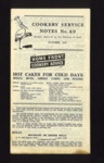 Leaflet - Stork Margarine cookery notes no: 69 - "Hot cakes for cold days" - October 1945; 10/01/1945; 5226 Leaflet - Stork Margarine cookery notes no: 69 - "Hot cakes for cold days" - October 1945; 10/01/1945; 5226