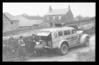 Photograph - W.V.S.. volunteers taking food to evacuees in village of Allington; 6856
