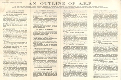 A.R.P information leaflet - "An outline of A.R.P" - "Gases used in warfare" - 4th edition; 37920