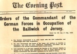 Reproduction - the evening post 09/07/1940 - "Orders of the commandant of the German forces in occupation of the bailiwick of Jersey"; 9/07/1940; 5574 Reproduction - the evening post 09/07/1940 - "Orders of the commandant of the German forces in occupation of the bailiwick of Jersey"; 9/07/1940; 5574