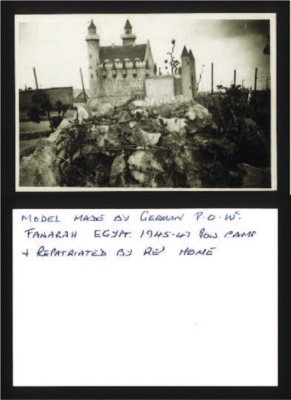 Photograph - Model of a Bavarian castle made by German P.O.W.'s in Egypt 1945-1947 - Similar to ones built at Eden Camp.; 30271 Photograph - Model of a Bavarian castle made by German P.O.W.'s in Egypt 1945-1947 - Similar to ones built at Eden Camp.; 30271