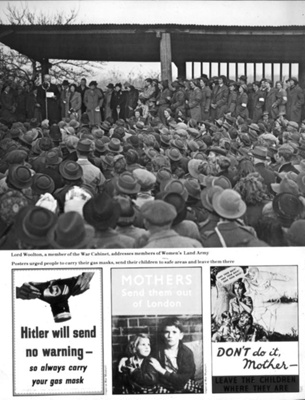 Photograph - Lord Woolton - a member of the war cabinet addresses members of the Women's Land Army; 8963 Photograph - Lord Woolton - a member of the war cabinet addresses members of the Women's Land Army; 8963