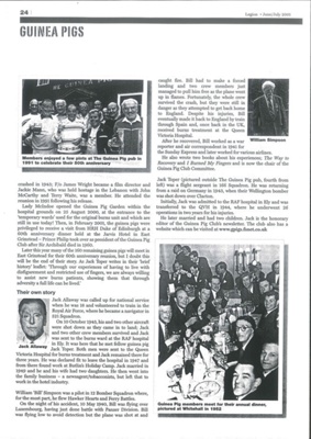 Article re: Guinea Pig Club - Archibald McIndoe - plastic surgery - extract from "British Legion" magazine - June 2001; 1/06/2001; 36220 Article re: Guinea Pig Club - Archibald McIndoe - plastic surgery - extract from "British Legion" magazine - June 2001; 1/06/2001; 36220