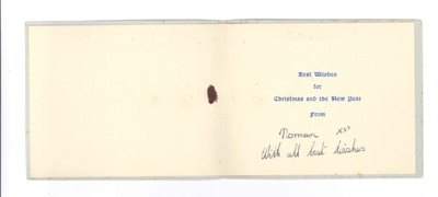 Christmas card - R.A.F. North Coates - Bomb Disposal base; 35804 Christmas card - R.A.F. North Coates - Bomb Disposal base; 35804