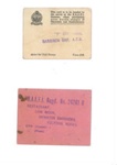 N.A.A.F.I. ration cards (2) - white for "Chocolate and confectionary" & pink for "Cigarettes and tobacco"; 36175