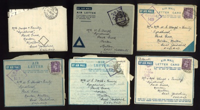 Letters- from a W.A.A.F member 'Ivy' stationed in Cairo, Egypt to her parents x 44 dating between 1943-46 ; 78825