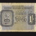 Bank note - British military authority - 1/- shilling note; 7581 Bank note - British military authority - 1/- shilling note; 7581