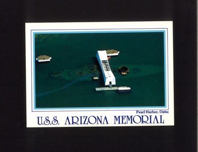 Post card - U.S.S. Arizona memorial - Pearl Harbour - Oahu - Hawaii; 9646