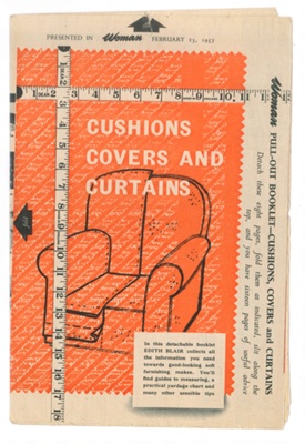 Booklet - "Cushions covers and curtains" - patterns & designs - 23/02/1957; 23/02/1957; 37349
