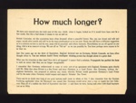 German propaganda leaflet - "How much longer ?"; 5081 German propaganda leaflet - "How much longer ?"; 5081